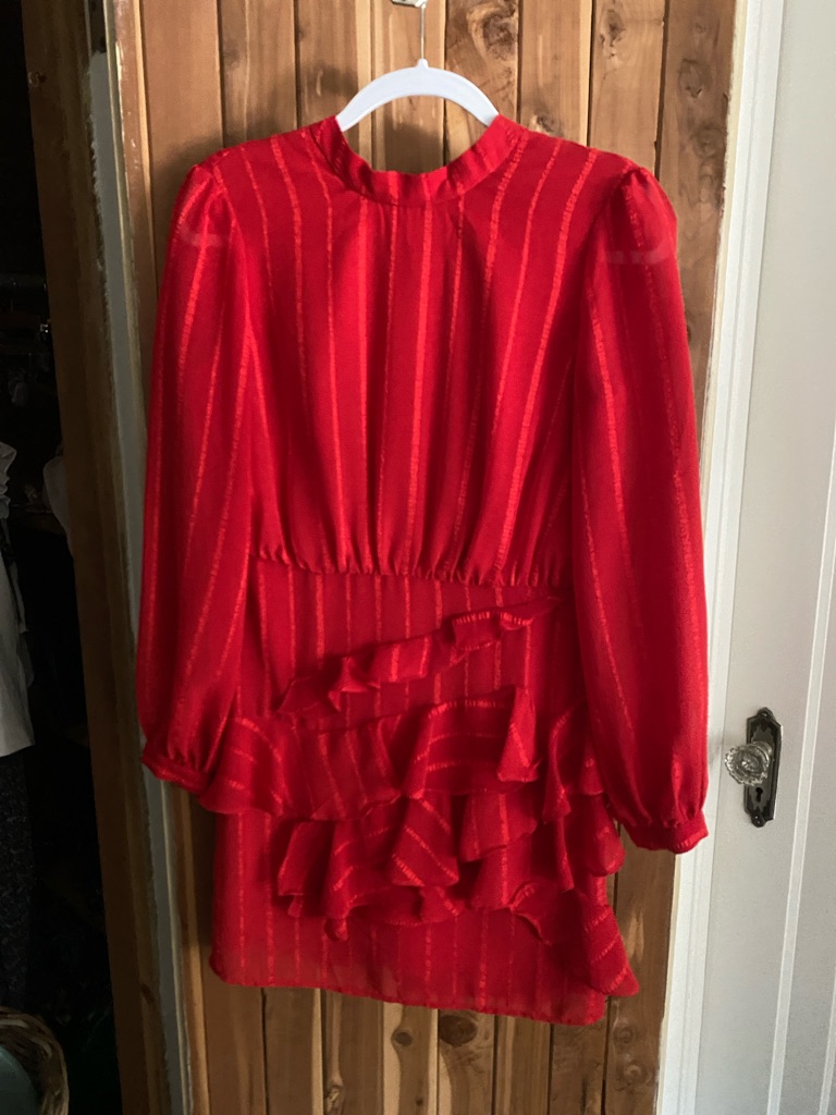 Heartloom Red Ruffle Mini Dress
